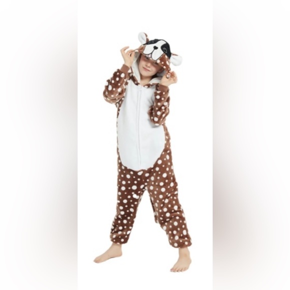 Brown and White Polka Dot Onesie - Picture 2 of 3